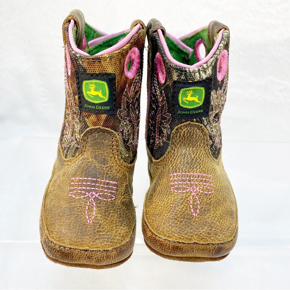 Baby Infant Dan Post John Deere Leather Boots 3M